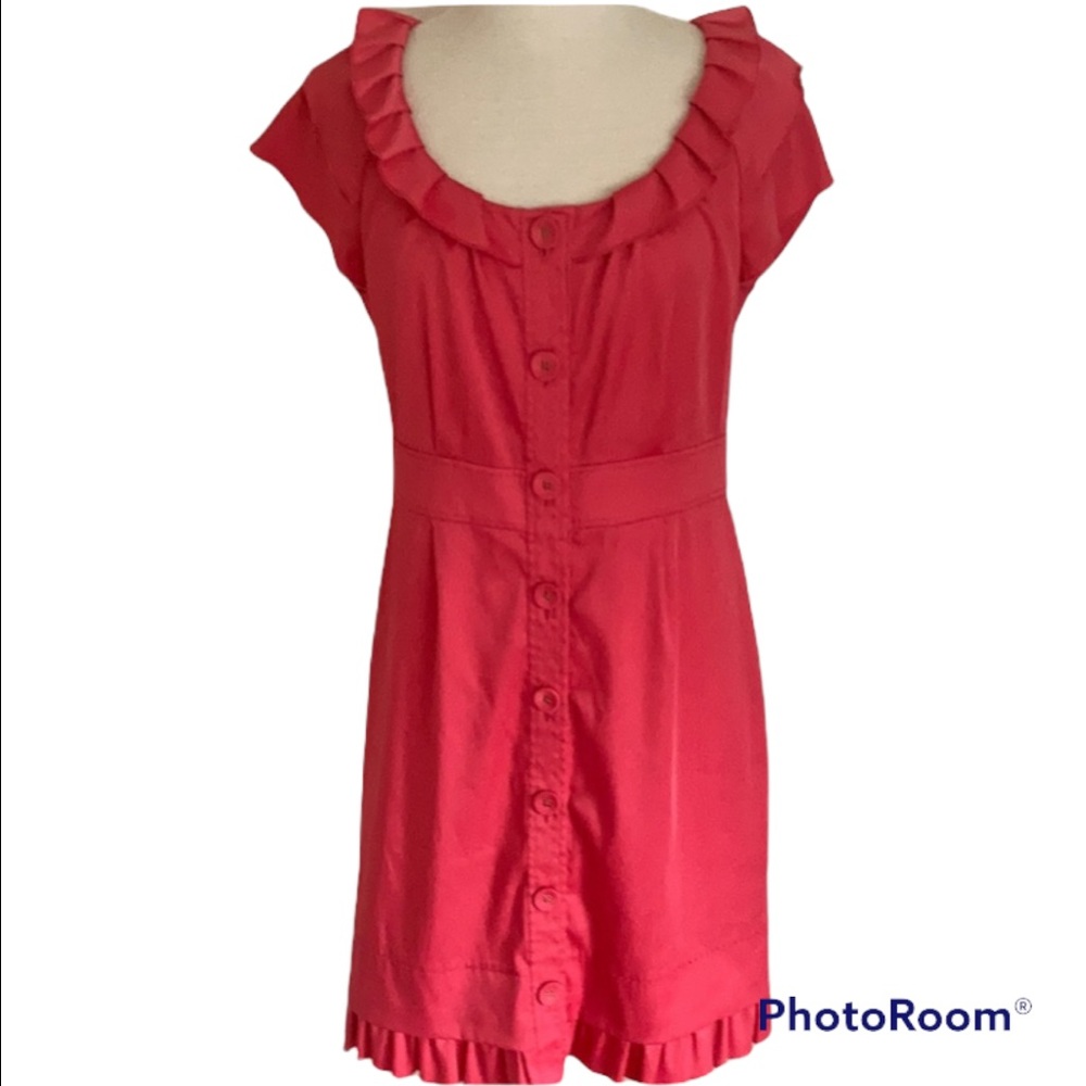 Phoebe Couture Scoop Neck Dress with Ruffles